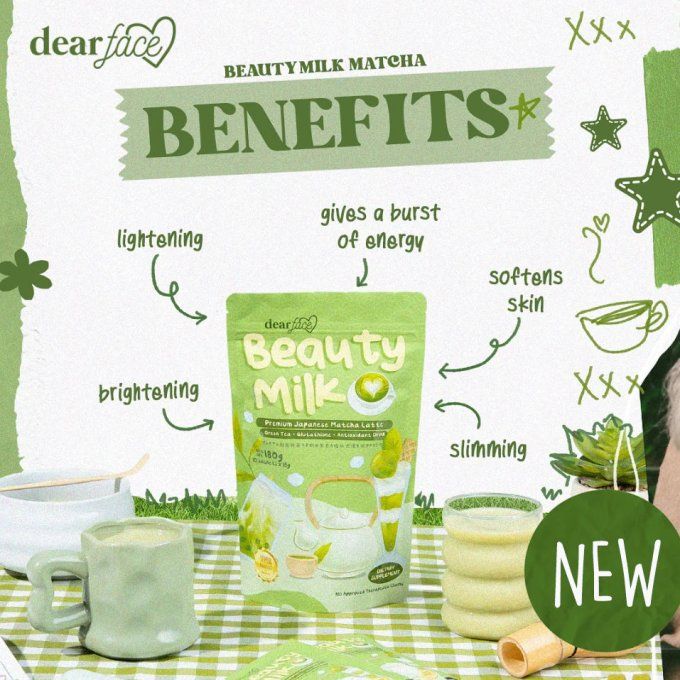 DEAR FACE BEAUTY MILK MATCHA