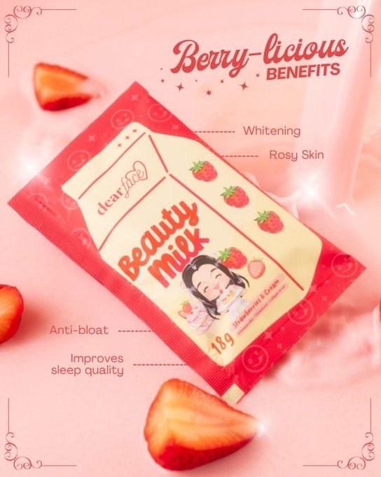 DEAR FACE BEAUTY MILK STRAWBERRIES & CREAM