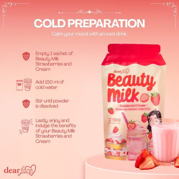 DEAR FACE BEAUTY MILK STRAWBERRIES & CREAM