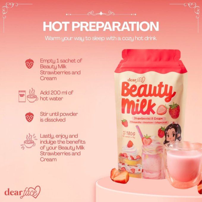 DEAR FACE BEAUTY MILK STRAWBERRIES & CREAM
