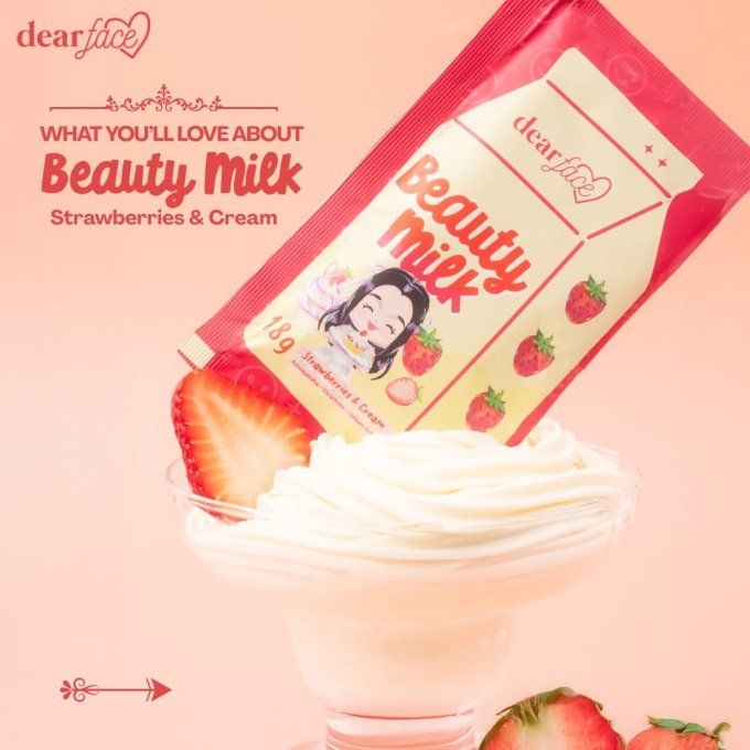 DEAR FACE BEAUTY MILK STRAWBERRIES & CREAM