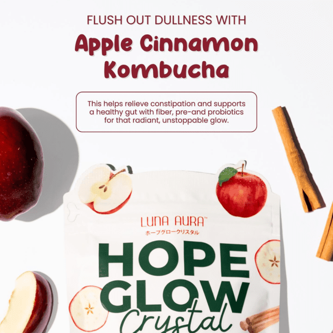 HOPE GLOW CRYSTAL CINNAMON KOMBUCHA