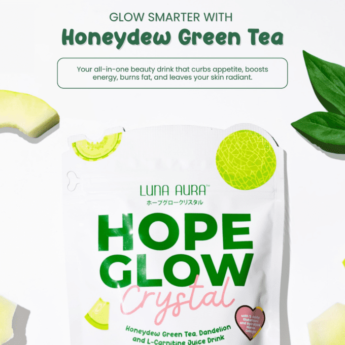 HOPE GLOW CRYSTAL HONEYDEW GREEN TEA