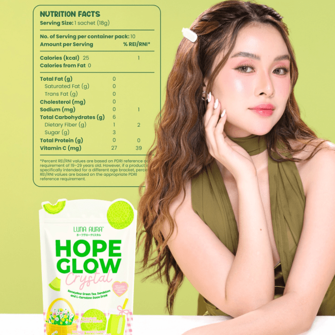HOPE GLOW CRYSTAL HONEYDEW GREEN TEA