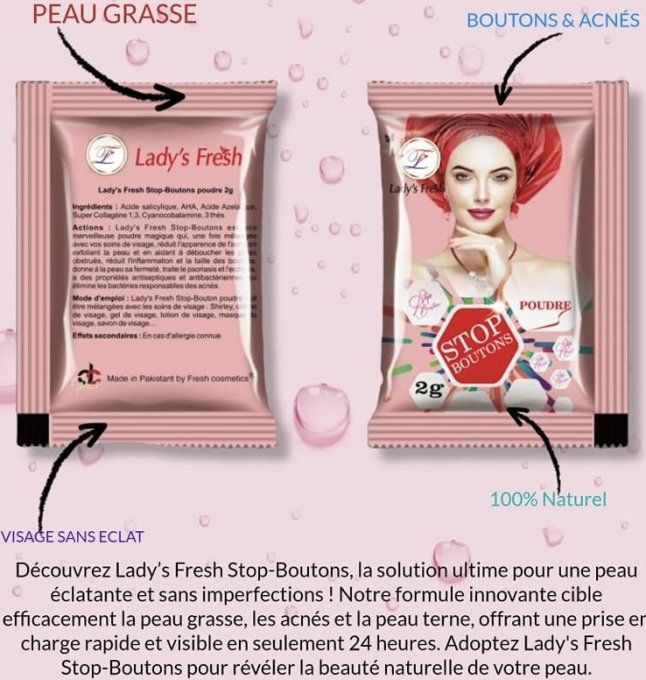 LADY'S FRESH POUDRE STOP BOUTONS