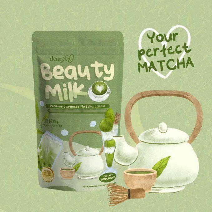DEAR FACE BEAUTY MILK MATCHA