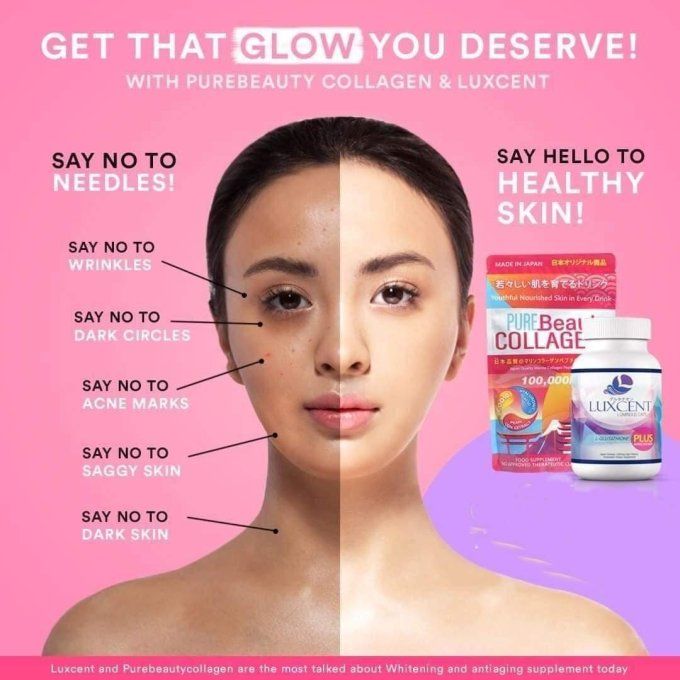 PURE BEAUTY COLLAGEN + LUXCENT  L- GLUTATHIONE 