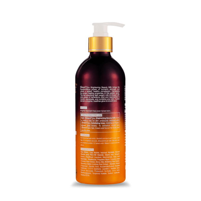 TURMERIC GLOW LAIT DE BEAUTÉ ÉCLAIRCISSANT