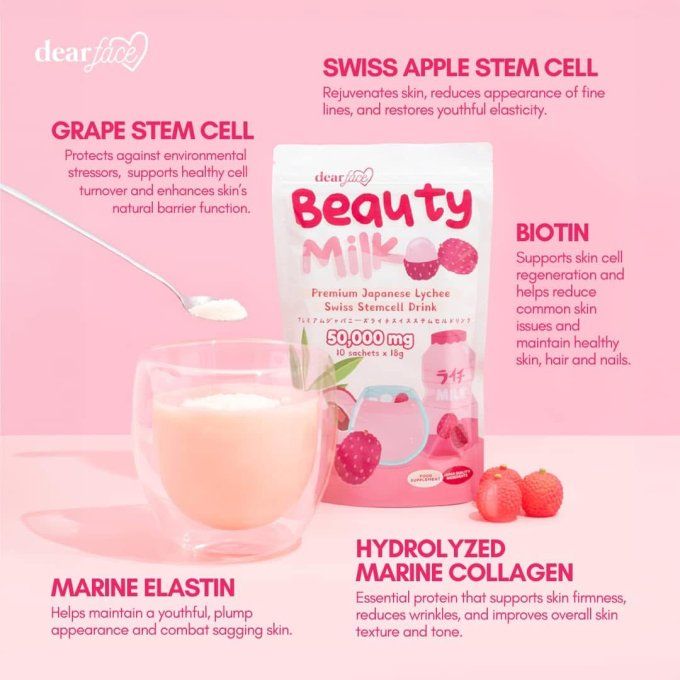 DEAR FACE BEAUTY MILK LYCHEE